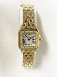 Cartier Panthere 4178 Lady Diamond 18 K Goud Quartz - Roman Dial