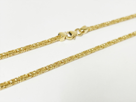 14 K Gouden Koningsketting Byzantijns - 60 cm / 17.1 g / 2,2 mm