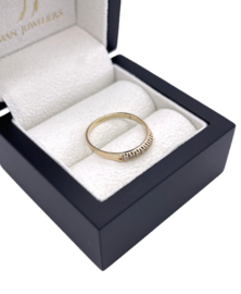 14 Karaat Gouden Rijring 0.15 Briljant Geslepen Diamant