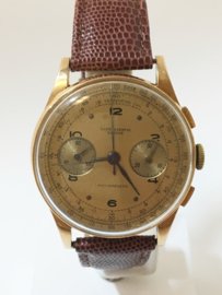 CHRONOGRAPHE SUISSE - 18 K Gouden Polshorloge (Handopwinder) Jaren '40/'50