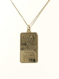 14 K Gouden Kettinghanger -  Goud Baartje 2 gr 585 Fine Gold