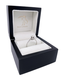 18 Karaat Witgouden Solitair Ring 0.15 ct Briljant Geslepen Diamant  H/VS