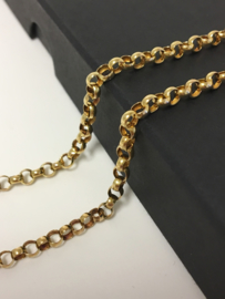 14 K Antiek Gouden Jasseron Collier - 70 cm / 11,55 g