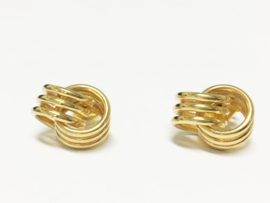 14 K Gouden Fantasie Oorstekers - 'Ringen'