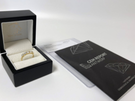 18 K Gouden Rijring 1.05 Crt Briljant Geslepen Diamant E/F-VS1/2 Incl Certificaat