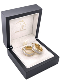 18 Karaat Bicolor Gouden Creolen - 2 cm / 9 mm / 6.3 g