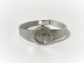 Omega de Ville 18 Karaat Witgouden Lady Diamond Cocktail Watch 1970 - Ref. 7243 / 0.50 ct Briljant Geslepen Diamant