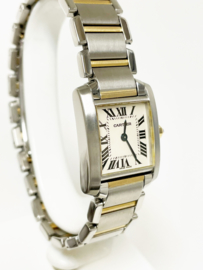 Cartier Tank Francaise Staal / Goud  Model 2384 Quartz - Full Set