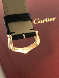 Ballon Bleu De Cartier Watch 36 MM, Rose Goud, Leer,  Diamant - Full Set / Nieuw