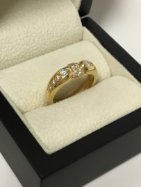 18 K Gouden Fantasie Ring 0.45 crt Briljantgeslepen Diamant