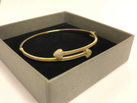 14 K Gouden Slaven Armband Briljantgeslepen Zirkonia
