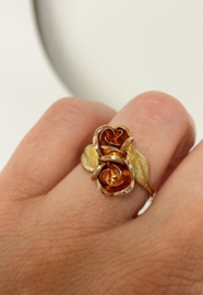 Theodor Klotz Design - 14 K Gouden Rozen Ring