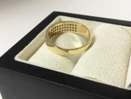 14 Karaat Gouden Bandring ca 0.50 ct Briljant Geslepen Diamant H/SI