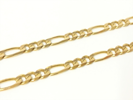 14 K Gouden Figaro Schakel Ketting - 45 cm / 7,45 g