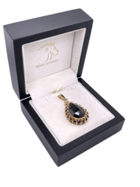 Vintage 14 Karaat Gouden Entourage Hanger Granaat - 4 cm