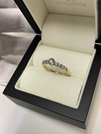 14 K Gouden Diamanten Ring 0.40 ct Briljant Geslepen Diamant G/VVS