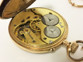 IWC Antiek Gouden Zakhorloge Met Ketting In Cassette - Grand Prix Milan 1906