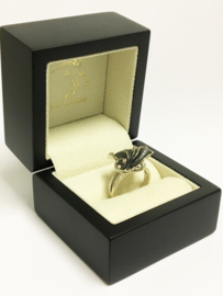 Zilveren Fantasie Ring - Bloem Blad