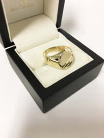 14 K Gouden Heren Zegel Ring (gematteerd)