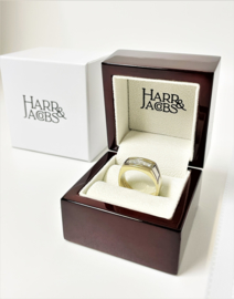 Harr & Jacobs 14 K Bicolor Gouden Heren Ring 0.65 ct Diamant G/VVS-VS