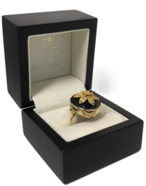 Antiek Gouden Ring Facet Geslepen Granaat Bloem Zeeuwse Knoopjes - 9,9 g