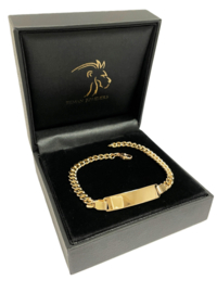 18 K Massief Rosé Gouden Gourmet Plaat Armband - 20 cm / 16,36 g