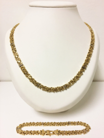 18 K Bicolor Gouden Koningsketting 64 cm / 91,96 g