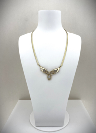 18 Karaat Gouden Panter Collier Gewalst Gourmet Briljant Geslepen Cubic Zirkonia