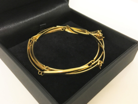 Set - 3 x 18 K Gouden Schakel Armbanden (glad) - 20,46 g