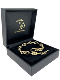 14 K Gouden Armband Hermes-Schakel - 21 cm / 8 mm /13.7 g