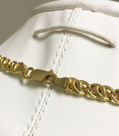 18 K Gouden Valkoog Schakel Ketting - 46 cm
