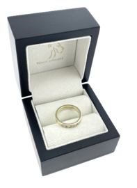 14 Karaat Gouden Bandring 0.25 ct Briljant Geslepen Diamant