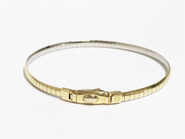 Rancangelo Bicolor Gouden Omega Armband - Tweezijdig / 17,5 cm