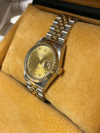 Rolex Oyster Perpetual Datejust 36 mm Gold Diamond Dial 16233 in Rolex Cassette 1995