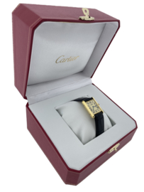 Must de Cartier Tank Large Model Quartz Roman Dial Pin Buckle - 78389 Vermeil