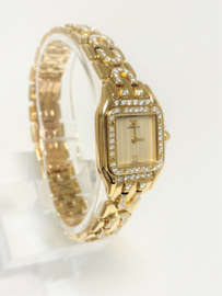 Cartier Panthere Art Deco Diamond Opaline Roman Dial Incl Documentatie / 2 Jaar Garantie Cartier