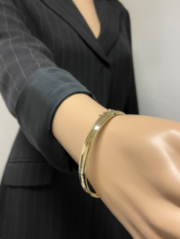 14 Karaat Gouden Slaven Armband Bangle 6 mm / 9,9 g / Nieuw