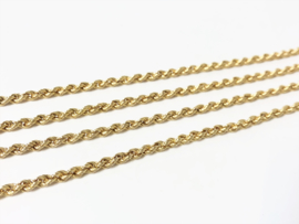 14 K Gouden Koord / Kabel / Rope Ketting - 80 cm / 12 g / 3 mm