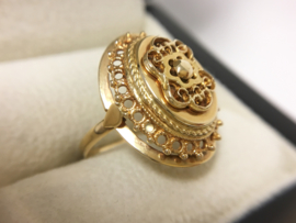 Handvervaardigd 14 K Antiek Gouden Ring
