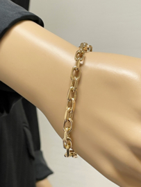 18 Karaat Massief Gouden Anker Schakel Armband - 19,5 cm / 25,65 g