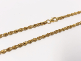 14 K Gouden Koord Collier - 46 cm