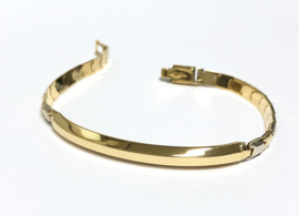 Periamma - 18 K Bicolor Gouden Schakel Armband Plaat - 19 cm / 10,7 g