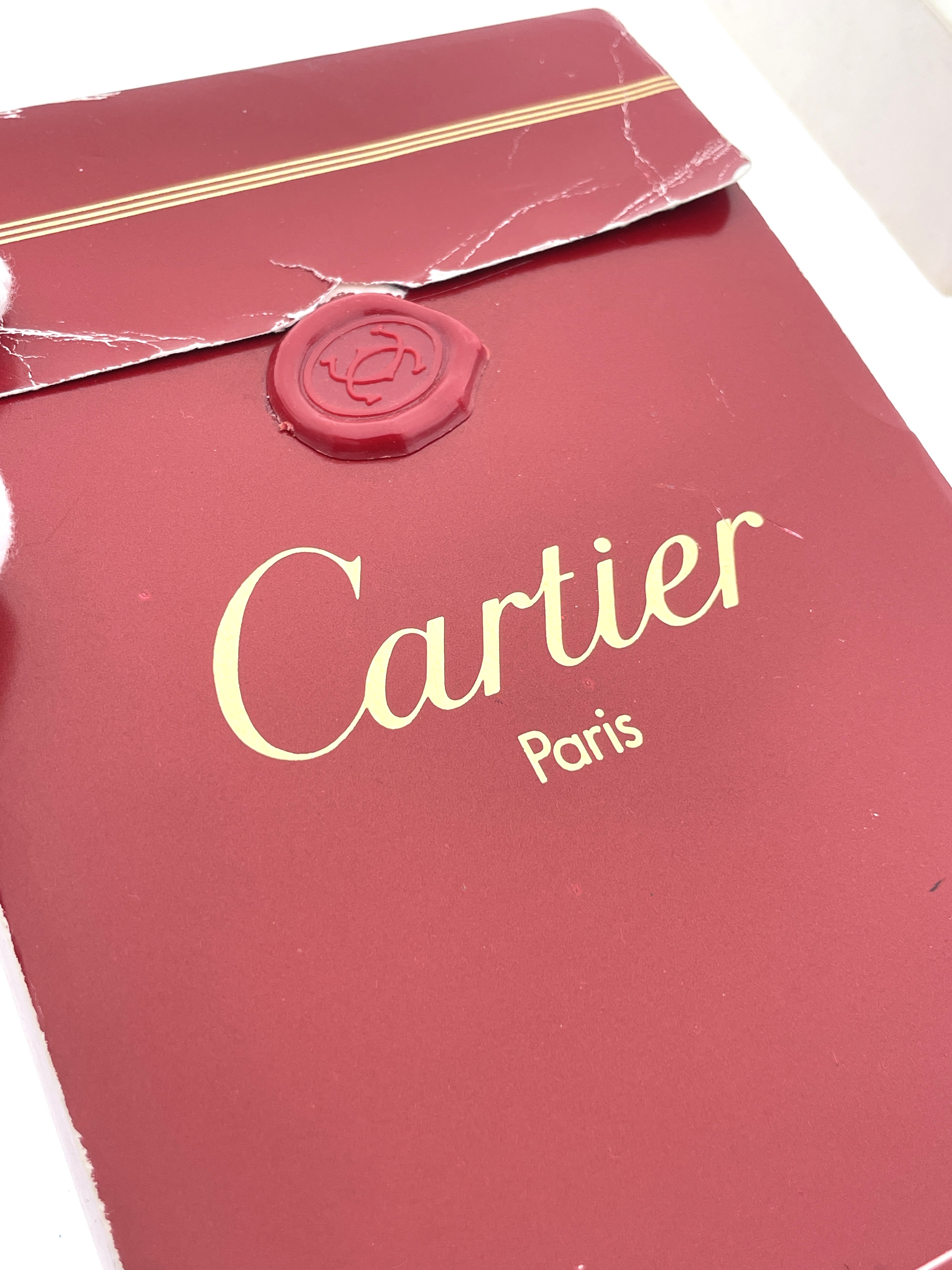 Les Must de Cartier Vintage Aansteker Vermeil Briquet Oval Shaped Striped - Full Set