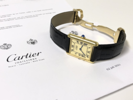 Must de Cartier Tank Large Quartz Roman Ivory Dial - 2 Jaar Cartier Garantie