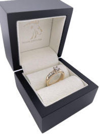 Massief Gouden Ring Pas Diamonds 0.35 ct Briljant Geslepen Diamant