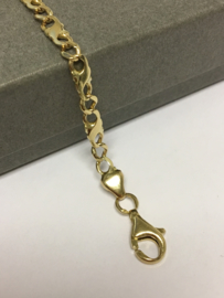 14 K Gouden Infinity Schakel Armband - 19 cm / 6,35 g