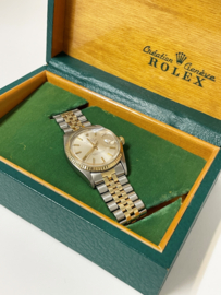 Rolex Oyster Perpetual Datejust 1601 Pie Pan 36 mm 1975 Staal / Goud - Navy Exchange Yokohoma Japan / Full Set