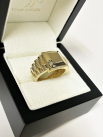 Grove 14 K Gouden Heren Rolex Ring Carré - Mt 20,5