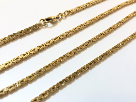 14 K Massief Gouden Koningsketting Byzantijns - 80 cm / 42,3 gram / 3 mm