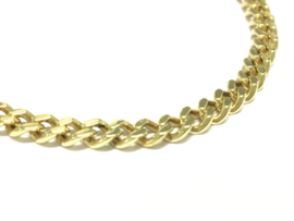 14 K Massief Gouden Gourmet Schakel Ketting  - 23,2 / 55 cm